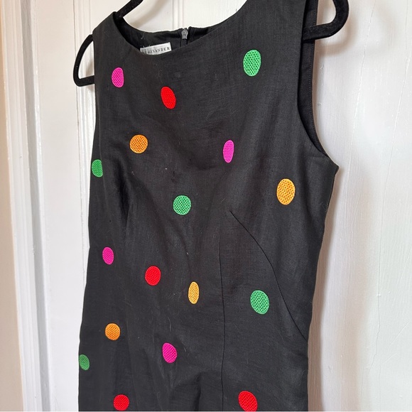 Vintage Paul Alexander Linen Polka Dot Dress - Picture 8 of 16